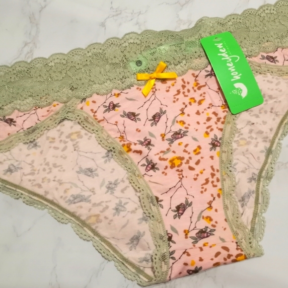 2 RAYON Honeydew HIPSTER PANTIES L - Picture 4 of 8